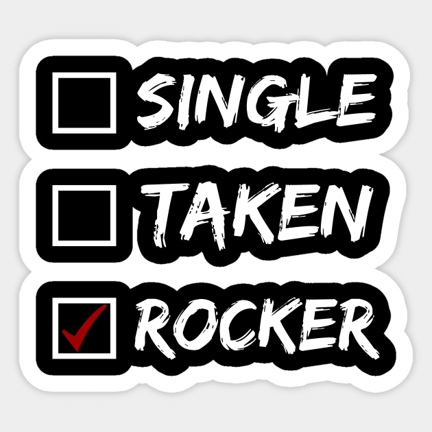 Rocker (Single or Taken) Sticker by Express YRSLF